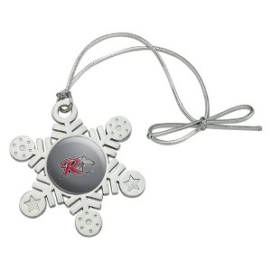 Rider University Secondary Logo Metal Snowflake Christmas Tree Holiday Ornament - 1 of 3