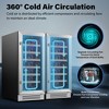 Yeego Dual Zone 15-Inch Two 56-Bottle Built-In Wine Cooler Refrigerator - 4 of 4