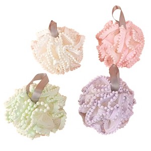 Kitcheniva 4 Pack Exfoliating Lace Soft Loofah Sponge - 1 of 4