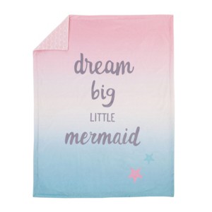 NoJo Sugar Reef Mermaid Super Soft Ombre Baby Blanket, Dream Big Little Mermaid - 1 of 3