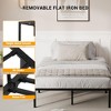 6''-16'' Bed Frame, Heavy Duty Metal Platform with Steel Slats & Ample Under Bed Storage, No Box Spring Required, Quick Assembly, Black - 4 of 4