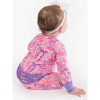 RuffleButts SoftSnooze Baby Girls Ruffle One Piece Convertible Pajamas - 4 of 4