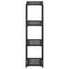 vidaXL Storage Shelf Black 11.8 in.x11.8 in.x47.2 in. Poly Rattan - 2 of 4