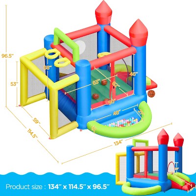 Yaheetech Multicolor Inflatable Bounce House with Slide