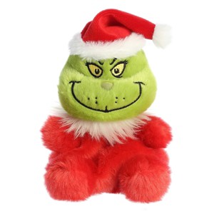 Aurora Mini Palm Pals Santa Grinch Dr. Seuss Whimsical Stuffed Animal Red 5" - 1 of 4