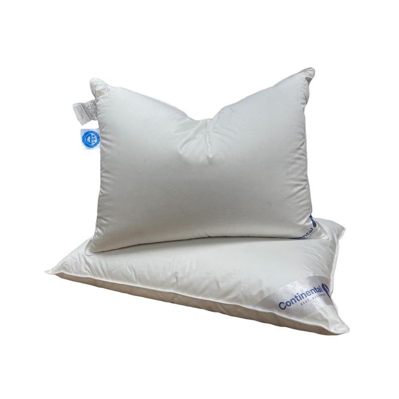 Continental Bedding - 550 Fill Power Firm Duck Down Pillow - Size - Set of 2, 2 of 3