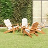vidaXL Garden Lounge Set Cream white, Natural wood - 2 of 4