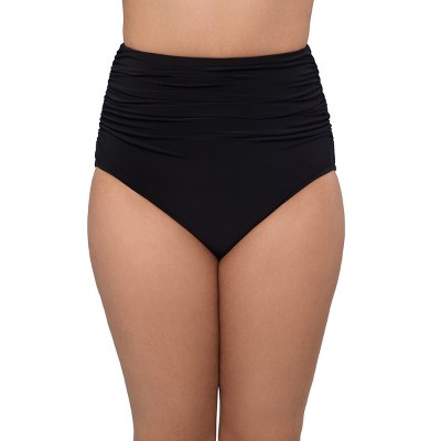 Trimshaper Women's High Waist Shirred Swim Brief