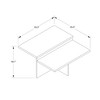 Kumasinova Two-Tier Faux Marble Coffee Table,35.46" Square Center Table with White Marble,Modern Side Table for Living Room Furniture - 3 of 4