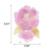Unique Bargains Flowers Pattern Hair Clip 5.51"x3.94" Rose Purple 1 Pc - 4 of 4