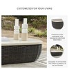 Signature Design by Ashley Kimora Outdoor Patio Coffee Table - Weather Resistant Wicker with Marble-Look Aluminum Top, Dark Brown - 3 of 4