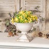Vintage Decorative Metal Urn, Elegant Distressed Finish Flower Pot, Urn with Ornate Handles, 1pc - 2 of 4