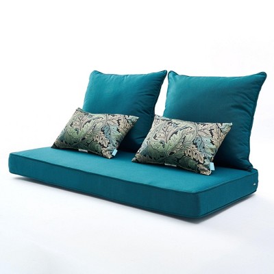 ARTPLAN Patio Deep Seating Loveseat Cushions All Weather Chair Outdoor Cushions Set of 5 for Patio Outdoor Furniture