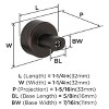 Amerock Bronx Cabinet or Furniture Knob - 2 of 3