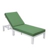 LeisureMod Chelsea Outdoor Patio Lounge Chair with Cushions in White Aluminum - 2 of 4