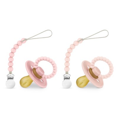blush pink + rose petal + clips
