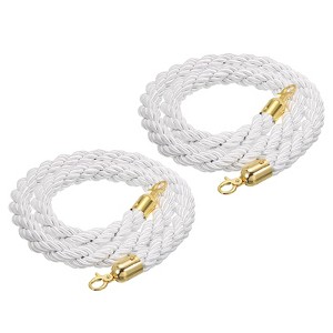 Unique Bargains Hotel Adjustable Queue Divider Stanchion Rope with Snap Hook 2 Pcs - 1 of 4