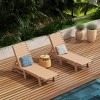 WestinTrends Poly Reclining Outdoor Patio Chaise Lounge Chair Adjustable (Set of 2) - 2 of 4