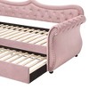 Acme Furniture Twin/Full Adkins Bed Pink Velvet - 4 of 4