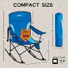 Portal Outdoor Rocking Chair Camping Folding Portable Rocker with Cup Holder Side Pocket Carry Bag, Support 300LBS - 2 of 4