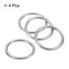 Unique Bargains Stainless Steel Seamless Welded DIY O Ring Buckles 20 Pcs Silver - 3 of 4