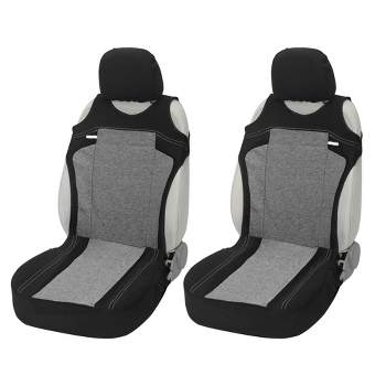 Unique Bargains Universal Front Car Seat Cover Kit Cloth Fabric Seat Protector Pad Fit for Car Truck SUV Gray