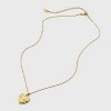 14K Gold Dipped Heart Charm W Initial Necklace - A New Day™ Gold - 2 of 4