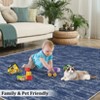 Washable Modern Solid Rug Non Slip Low Pile Rug Soft Contemporary Throw Floor Cover Foldable Indoor Carpet for Living Room Bedroom Playroom Nursery - 4 of 4