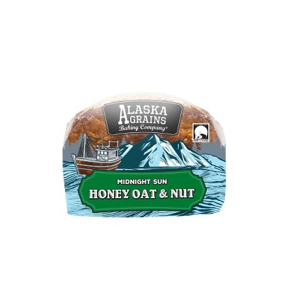 Alaska Grains Midnight Sun Honey Oat & Nut Bread - 24oz