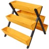 VisioGear 3-Tier Garden Bed with Legs, Planter Raised Beds Kit for Flowers, Vegetables, Brown, 29.5"*34.6"*32.6" - 2 of 4