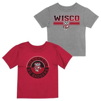 NCAA Wisconsin Badgers Toddler Boys' 2pk T-Shirt