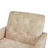 PAGED Contemporary Accent Chair, Upholstered Reading Chair with Square Arms and Tufted Back, Comfy Chair for Reading Room, Bedroom - 3 of 4
