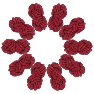 Unique Bargains Elastic Fabric Silk Knot Cufflink for Men 5 Pairs - 1 of 4