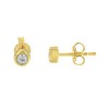 10K Gold 1/7 Cttw Round Brilliant-Cut Diamond Bezel-Set Stud Earrings - 2 of 4
