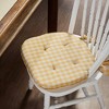 Golden Honey Check Chair Pad 16.5x18  VHC Brands - 4 of 4