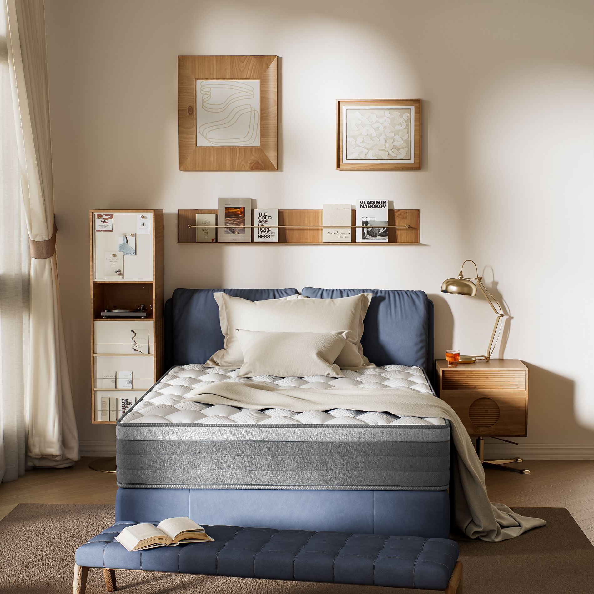 Swedrea Hybrid Series Medium Cooling Memory Foam  Bed-in-a-Box Mattress