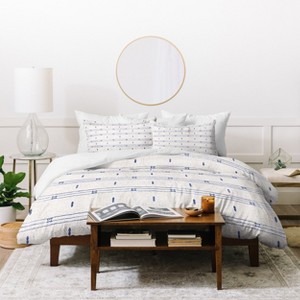 Twin/Twin XL Holli Zollinger Thin Stripe Duvet Set French Blue - Deny Designs: Microfiber, Reversible, 300 Thread Count - 1 of 4