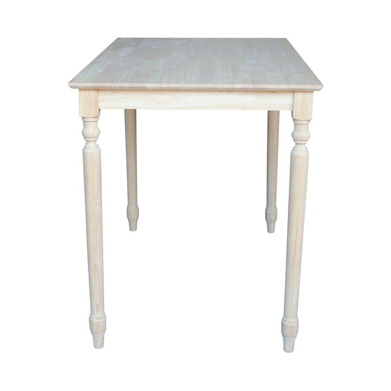 30" X 48" Solid Wood Counter Height Table Unfinished - International Concepts, 4 of 8