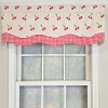 RLF Home 100% Cotton Cherry Dance Glory  Fully lined Windows Rod Pocket Valance 50" x 16"  Red - 2 of 4