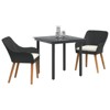 vidaXL 3 Piece Garden Dining Set Black Poly Rattan - 3 of 4