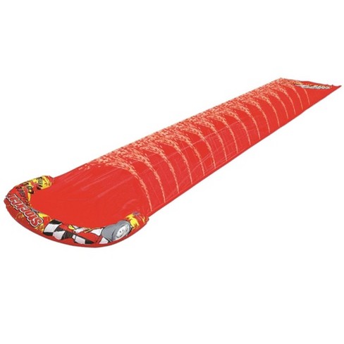Pool Central 16 5 Inflatable Race Track Themed Ground Level Water Slide Red Target