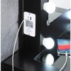 Sapphtopaz Makeup Vanity Desk with Mirror and Lights, Wood Makeup Table and Stool Set with 10 Lights and USB Port and Power Outlet - 4 of 4