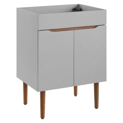Modway Harvest 24" Bathroom Vanity Cabinet – Modern Freestanding Storage Unit (Sink Basin Not Included)