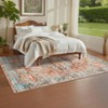 Washable Vintage Rug Non Slip Low Pile Rug Soft Throw Floor Cover Foldable Indoor Carpet for Living Room Bedroom Playroom Nursery - 4 of 4