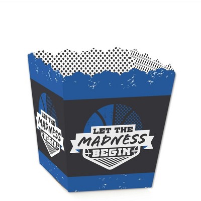 Big Dot of Happiness Blue Basketball - Let The Madness Begin - Party Mini Favor Boxes - College Basketball Party Treat Candy Boxes - Set of 12