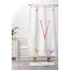 Deny Designs April Lane Art Simple Bow Monogram Shower Curtain - 3 of 3