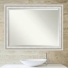 Parlor Framed Bathroom Vanity Wall Mirror White - Amanti Art - 4 of 4