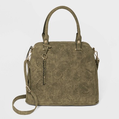 olive green satchel handbags