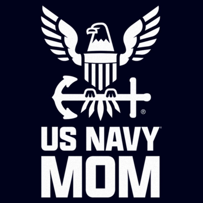 Women's United States Navy Official Eagle Logo Mom T-Shirt, 2 of 5