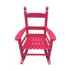 Infurnic Patio Accent Chairs, Outdoor Rocking Chairs with High Back Support, All Weather Resistant for Patio Lawn Backyard, Pink, 14.2"*18.9"*22.44" - 3 of 4